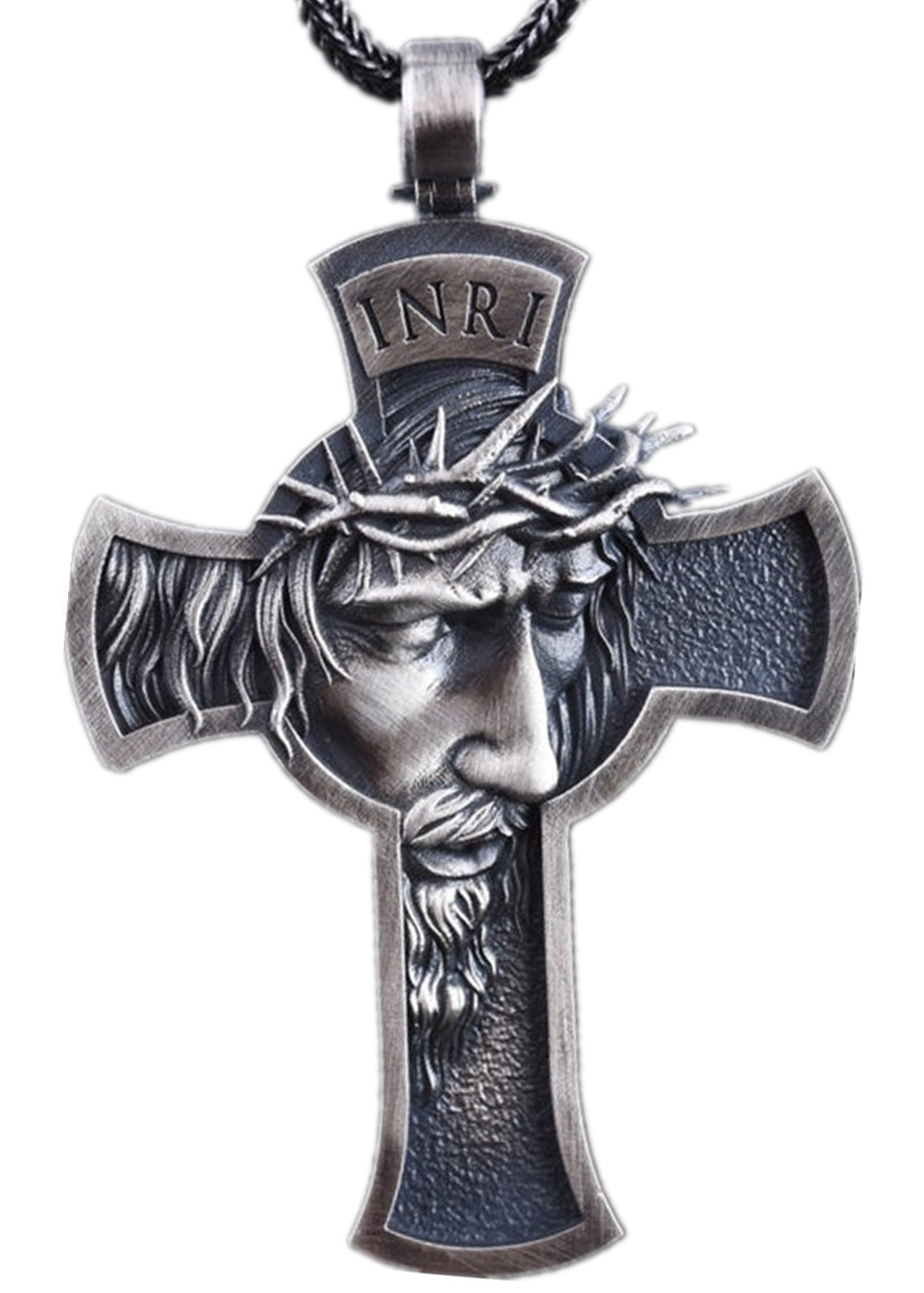 Cross necklace leather rope