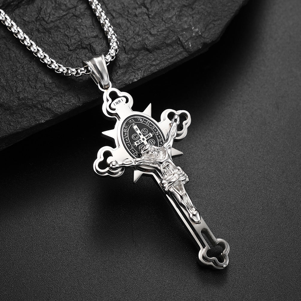 Cross Necklace Three-dimensional Cross Trendy Pendant