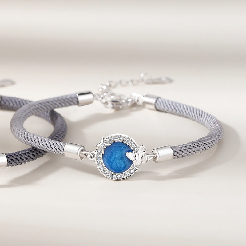 A Pair Of Whale Lovers Bracelets In Sterling Silver