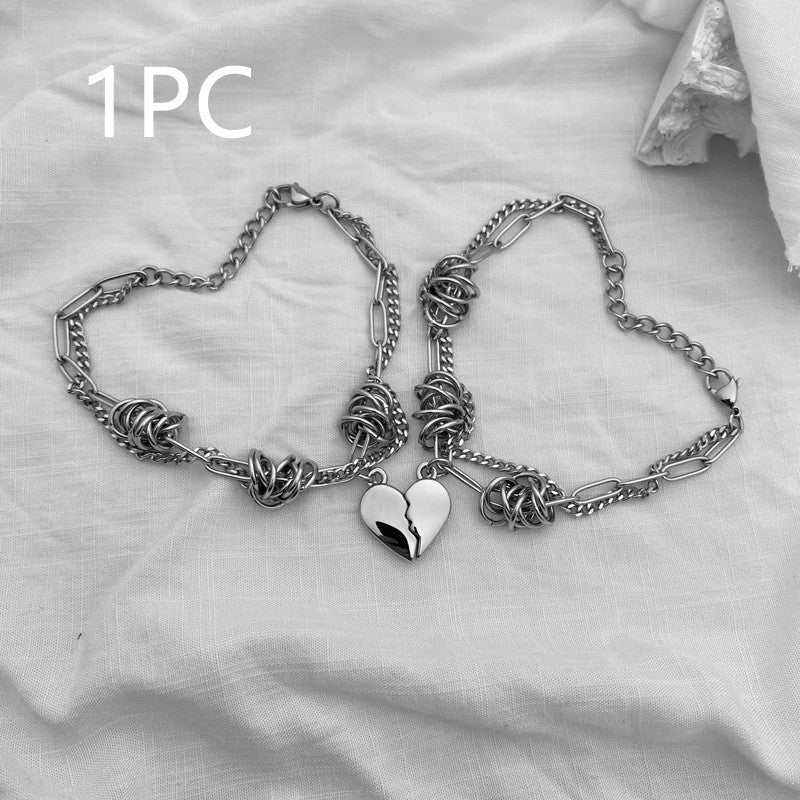 Heartbreaking Girls Attracting Magnets A Pair Of Couple Bracelets